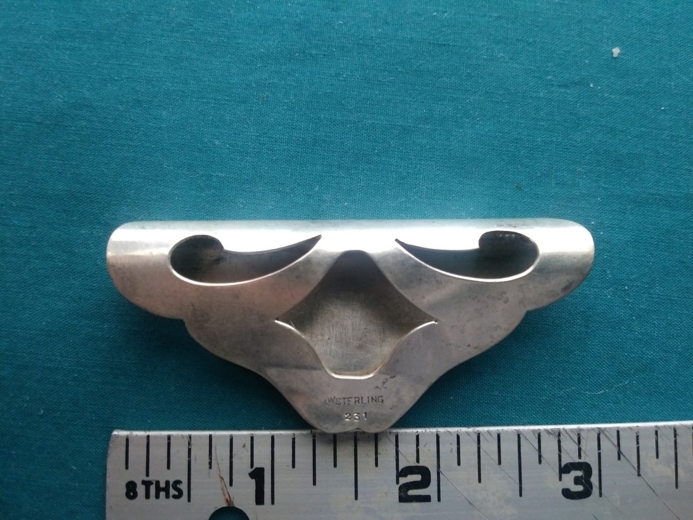 Sterling Silver Napkin Holder Unique Design Modern #1407