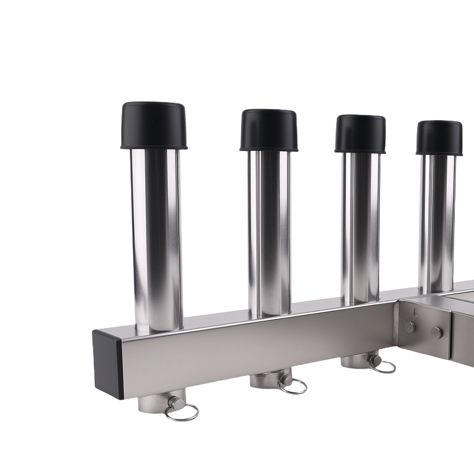 Truck Hitch Car Fishing Rod Holder For 2" Hitch Receiver Mount 6 Tube Stainless