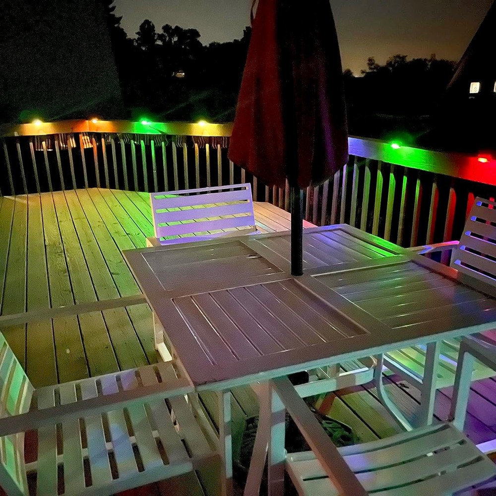 DenicMic Solar Deck Lights Outdoor 16 Pack Step 16 Pack, Multicolor