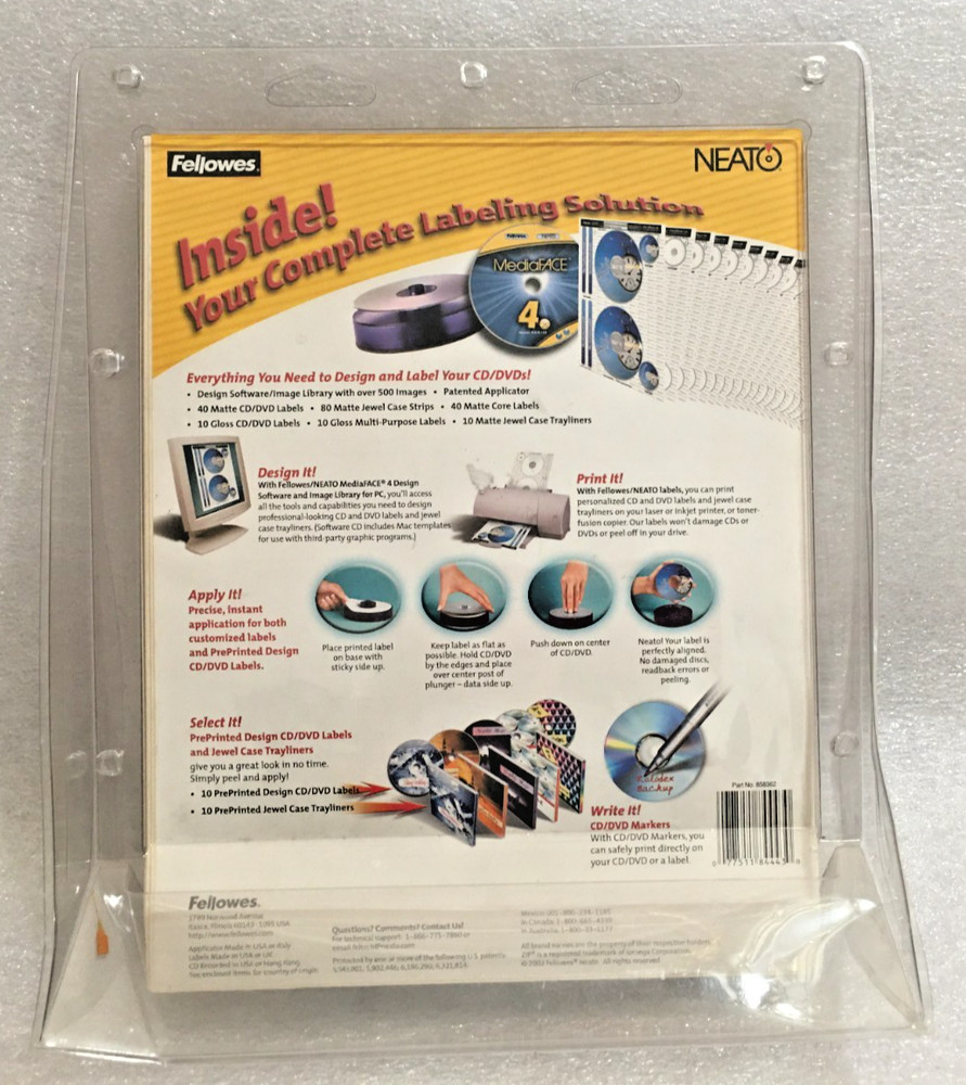 Fellowes Neato Label Suite for CD & DVD Labeling System