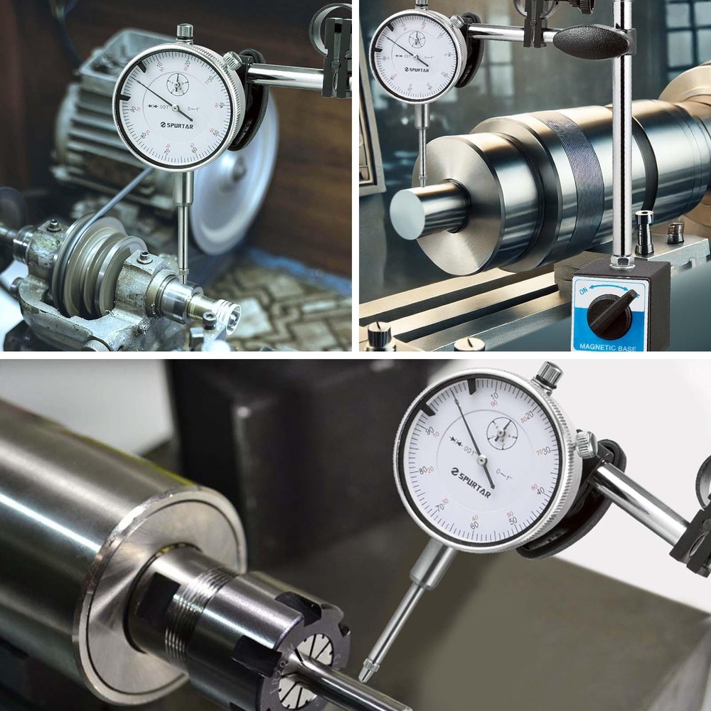 Spurtar Dial Indicator with Magnetic Base 0-1'' Test 0.001''...