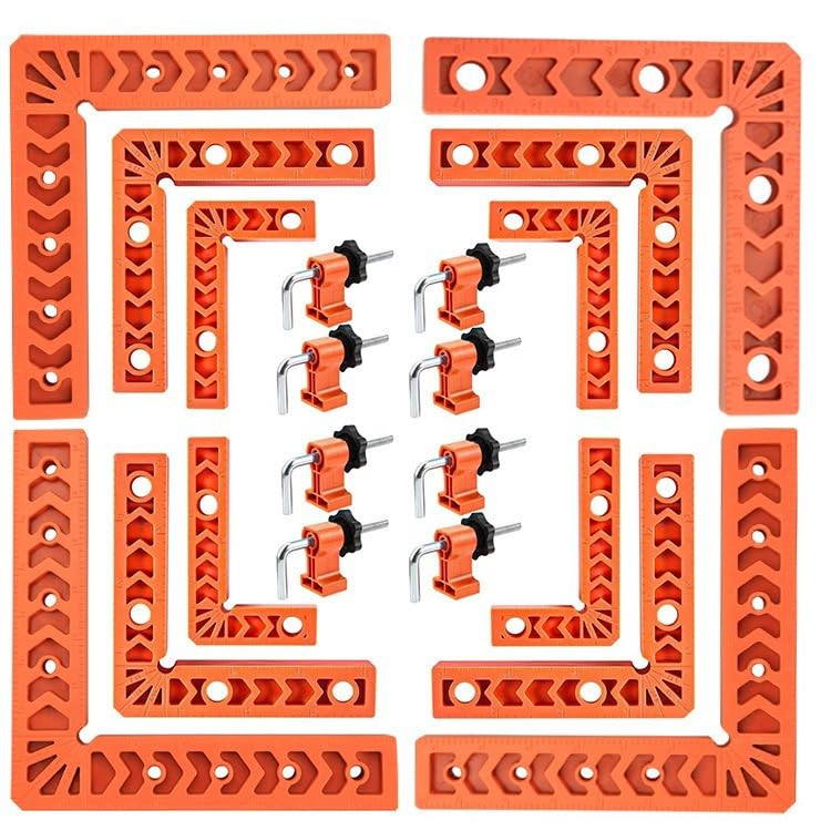 90 Degree Corner Clamp Set - Positioning Squares for Right Angle Projects