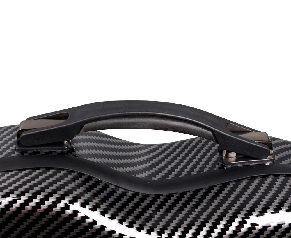 4/4 Violin Case Black Strong Carbon Fiber Violin Cases with Code Lock&Back Strap