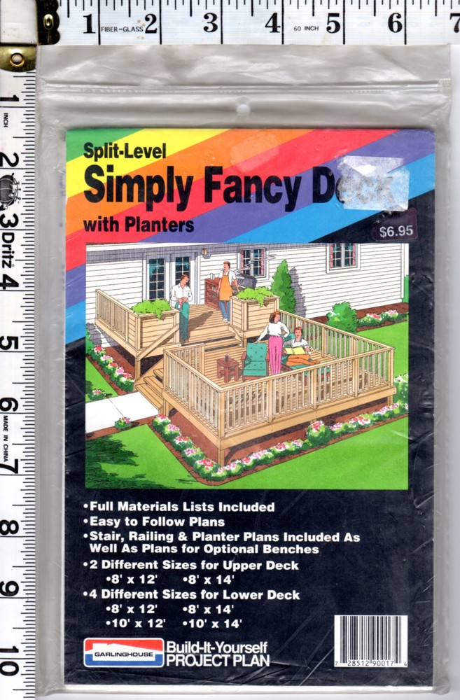 Split-Level Simply Fancy Deck with Planters by Garlinghouse
