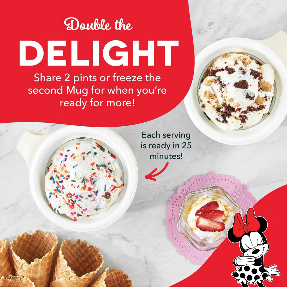 Disney x Dash Mickey & Minnie My Mug Ice Cream Maker Bundle