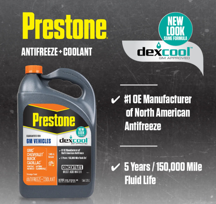 Prestone Dex-Cool Anitfreeze/Coolant Concentrate, 1gal