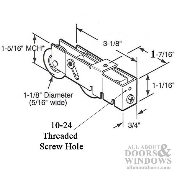Door Roller For Vinyl Sliding Doors Two Wheel Roller With Plain Back