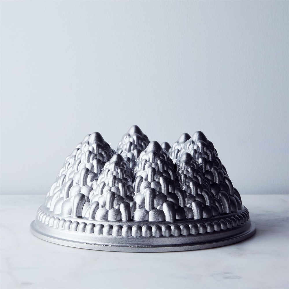 Pine Forest Bundt, Sparkling Silver, 9 Cup