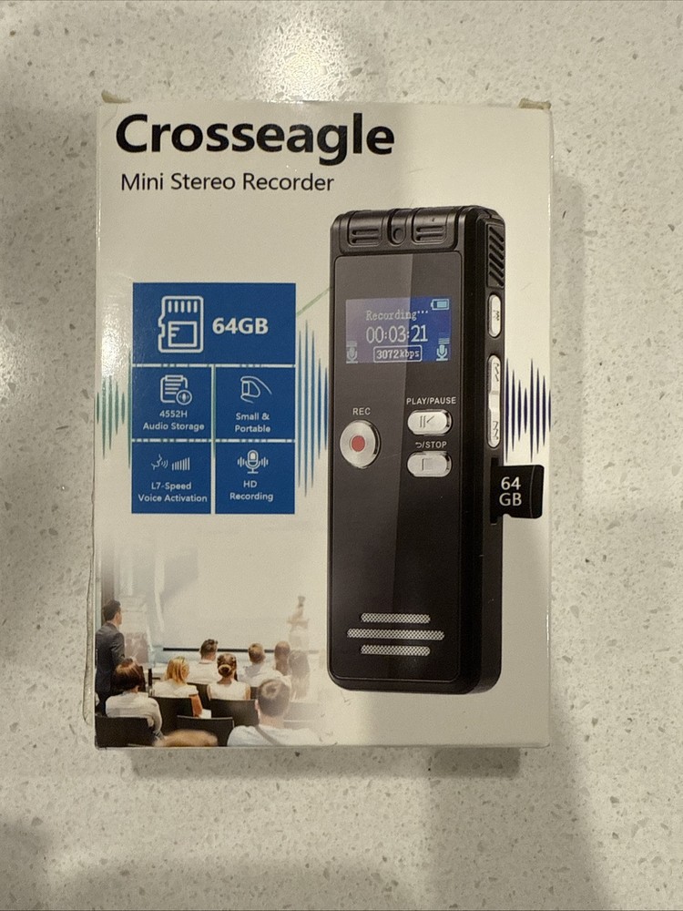 64G Digital  Activated Record Playback MP3  Player
