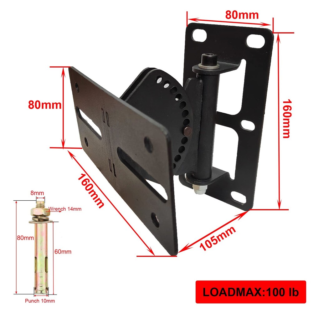 Howonder Speaker Wall Mount, Mount Bracket Design for Black