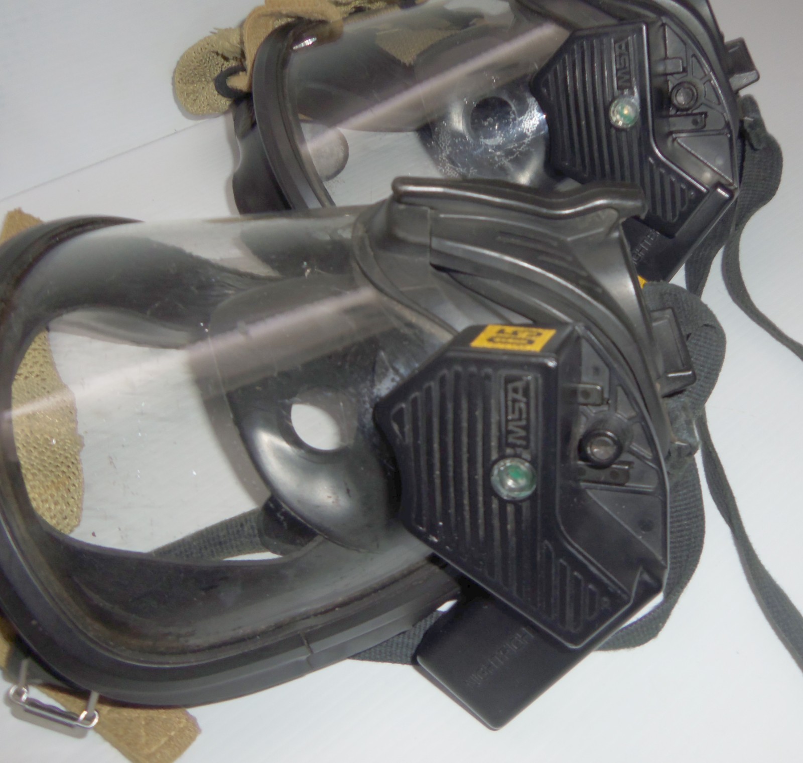 2 MSA Ultra-Elite Firehawk MMR SCBA Med. Facepieces & 2 Nightfighter Systems