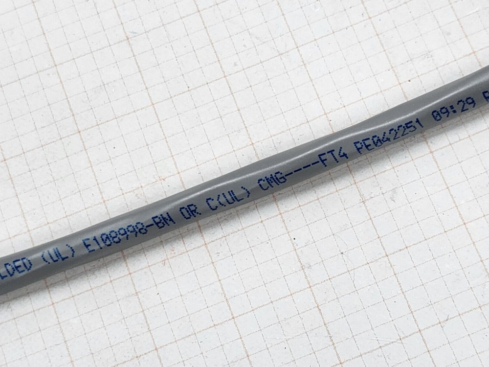 Belden Wire 5202FE 16/4C Shielded Audio/Security/Alarm Cable Riser Gray /50ft