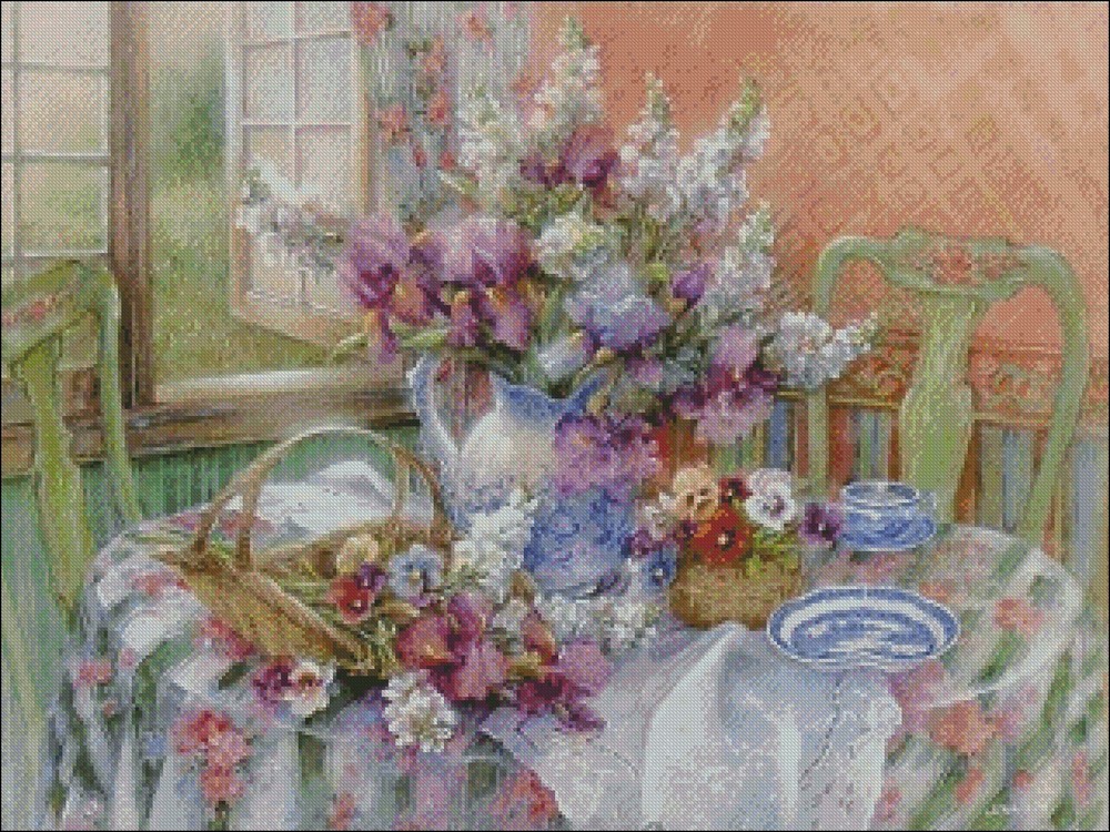 Chart Needlework Crafts - Counted Cross Stitch Patterns - Breath of Spring