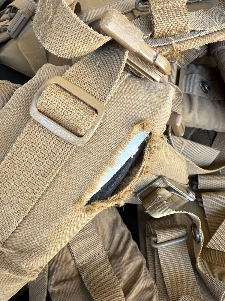 USMC FILBE Main Pack Shoulder Harness Assembly Coyote Tactical Backpack DAMAGED