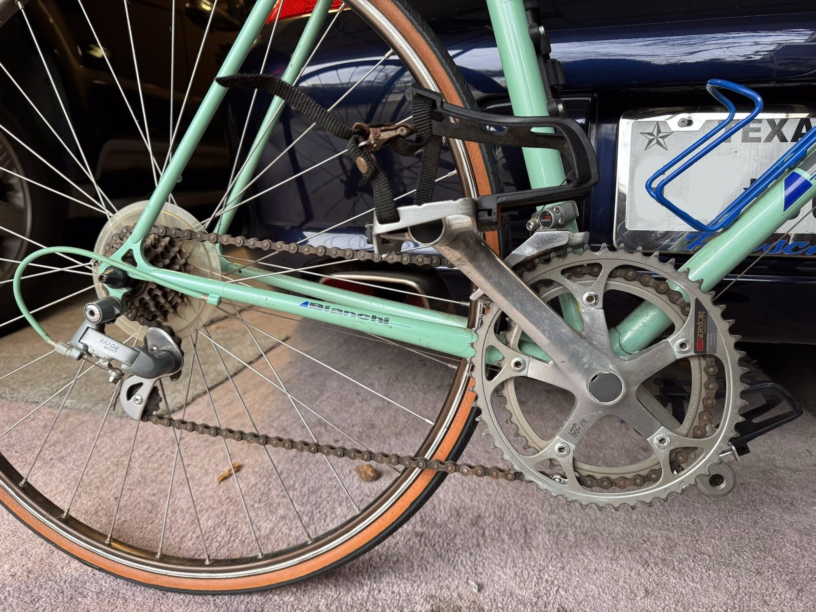 Bianchi Sport SX Vintage Racing Bike Celeste Green Steel Frame 700C Wheels