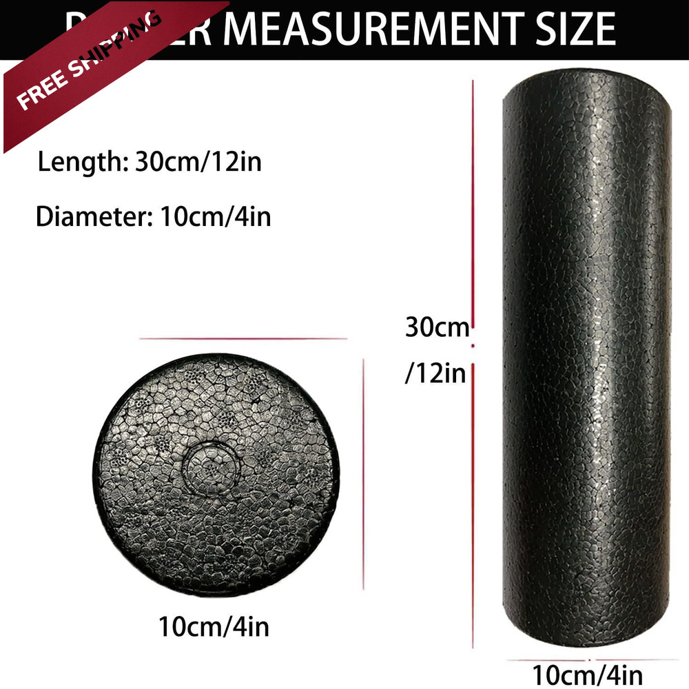Travel Size Back Roller, High Density Foam Roller for Small, Black