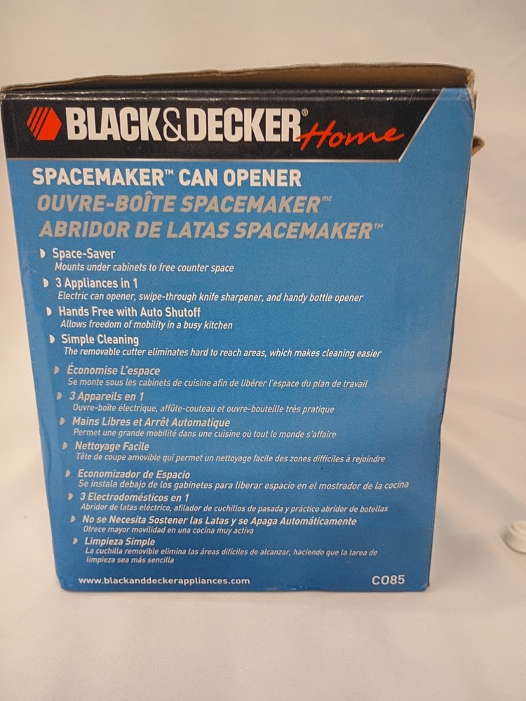 BLACK & DECKER Spacemaker Can Opener Under Cabinet - White CO85