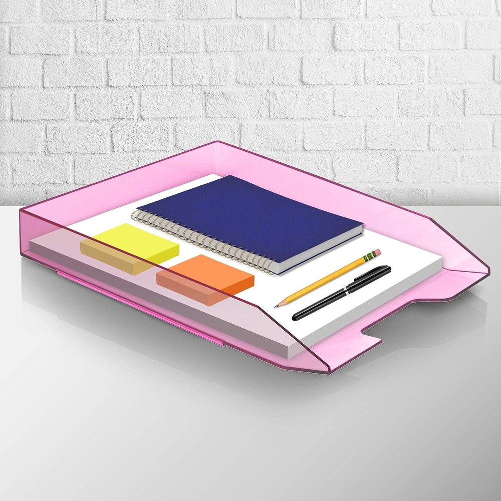 Stackable Letter Tray Front Load, Letter Size, Stacking Document Desk Office ...