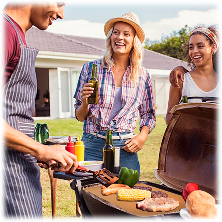 2-Pack: Eternal Kitchen 13" x 15.75" Copper Grill Bake Mats