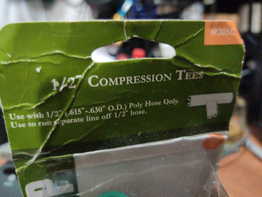 Rain Drip 1/2" Compression Tee R305C