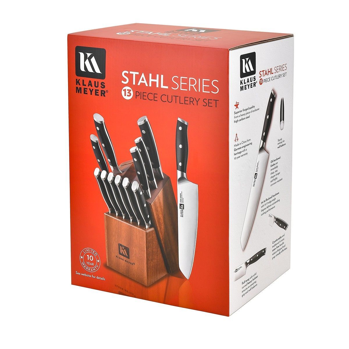 Klaus Meyer Stahl High Carbon Steel 13 Piece Knife Block Set