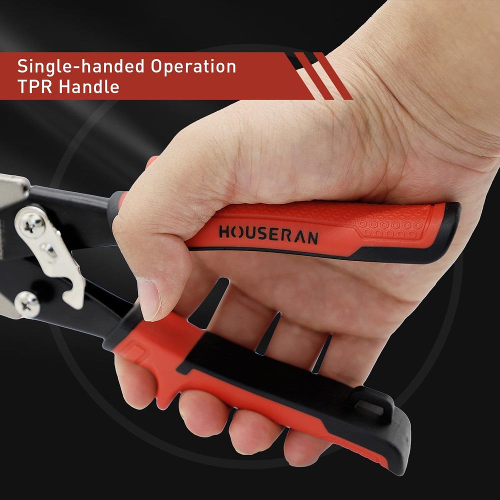 3 Pack Aviation Tin Snips Set, 10 Inch Straight, Left and Right Cut Offset Av...