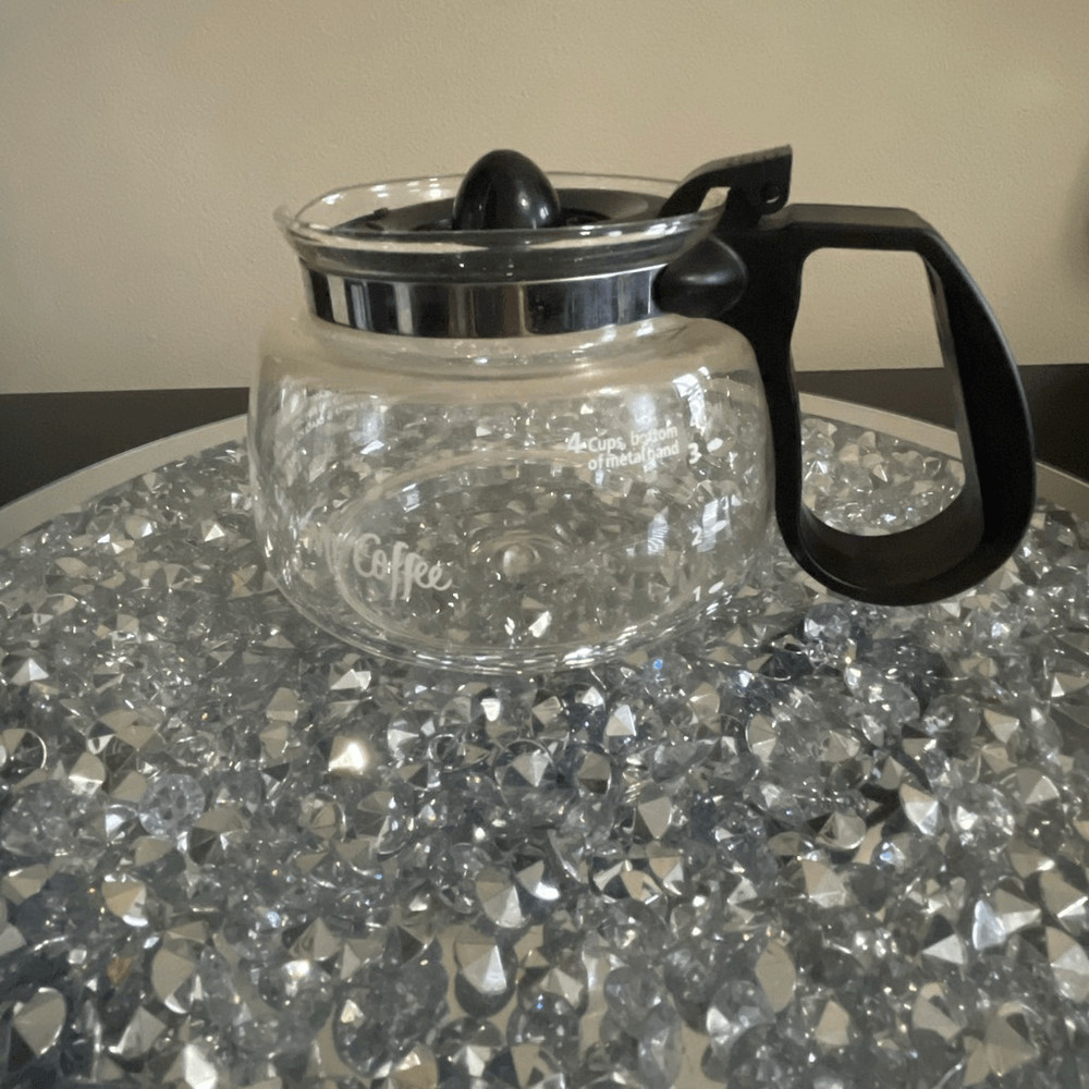 Mr.coffee decanter single replacement glass carafe 4 cup holder plastic handle