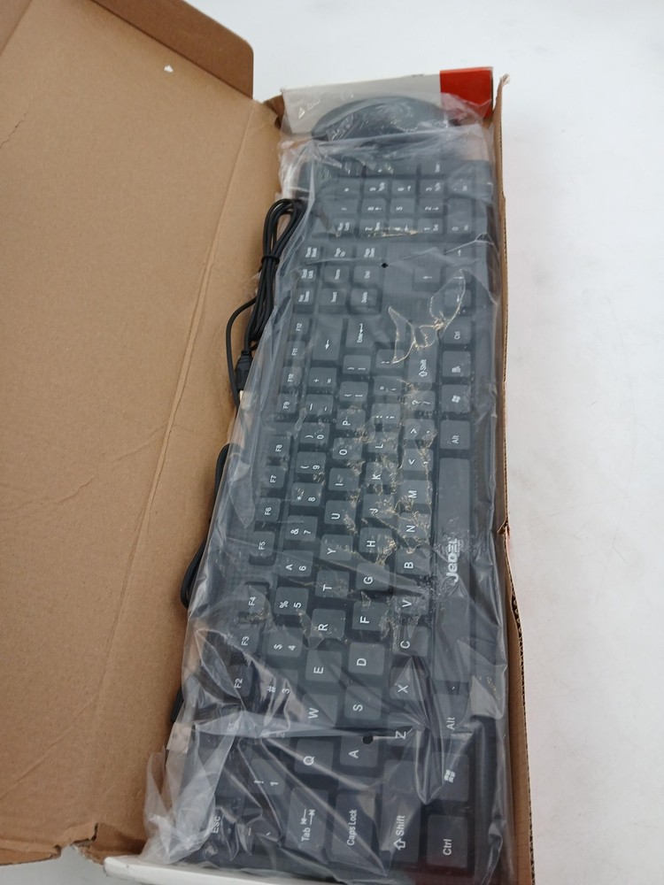 Jedel G17 Keyboard Mouse Combo Wired USB Black Plug & Play New Open Box