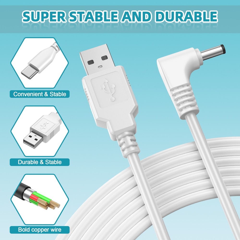 13ft Power Adapter Charger Cable For Ring Pan Tilt Stick Up Camera