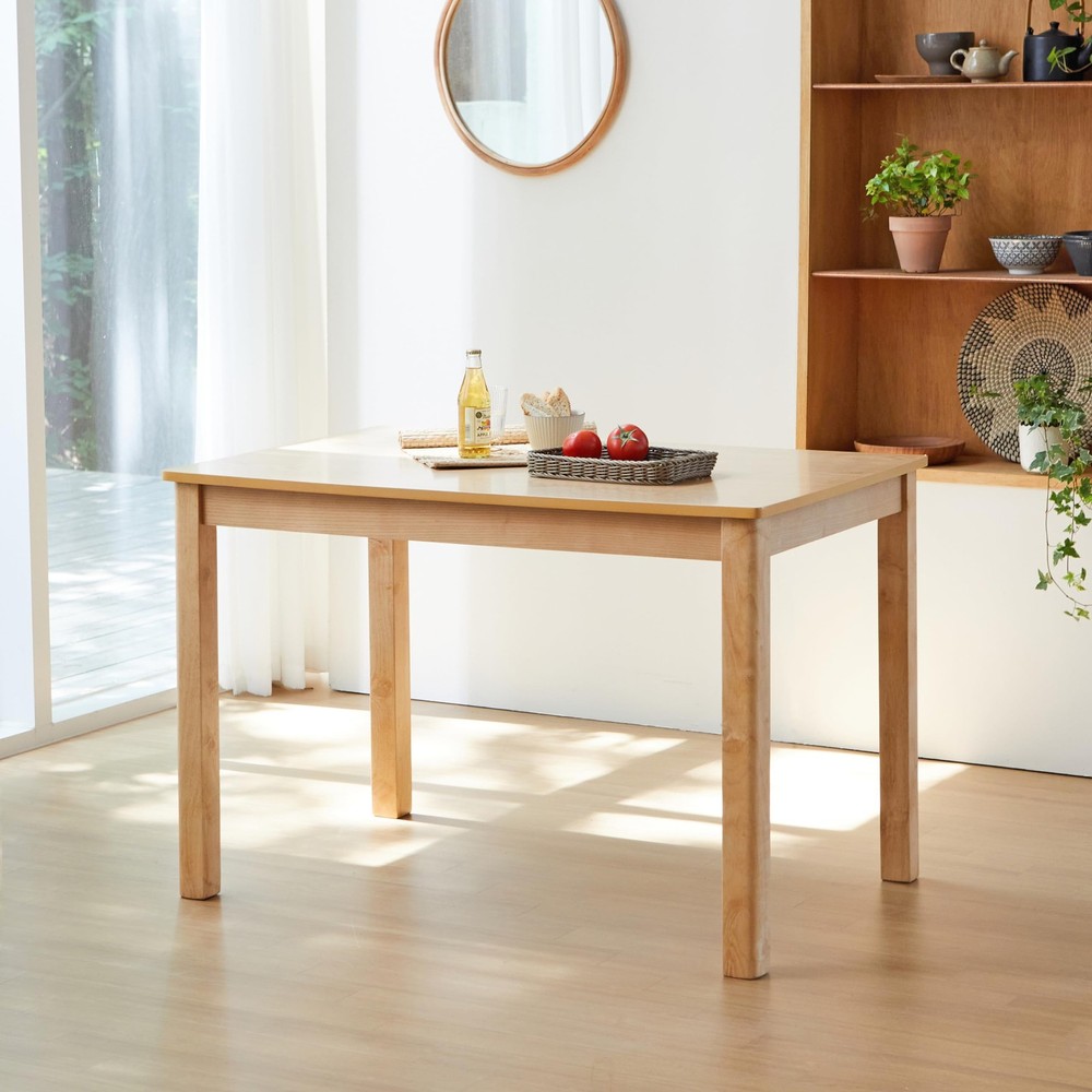 Cabin 45.3" Wooden Dining Table/Small Rectangular Modern Farmhouse Solid Wood...