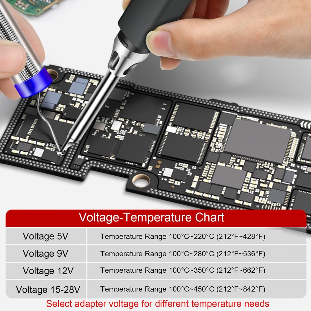 Adjustable Temp Soldering Iron Fast Heating For Repair Work UDFR
