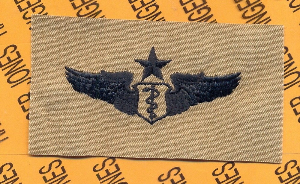 USAF Senior Flight Surgeon Qualification wing badge desert patch
