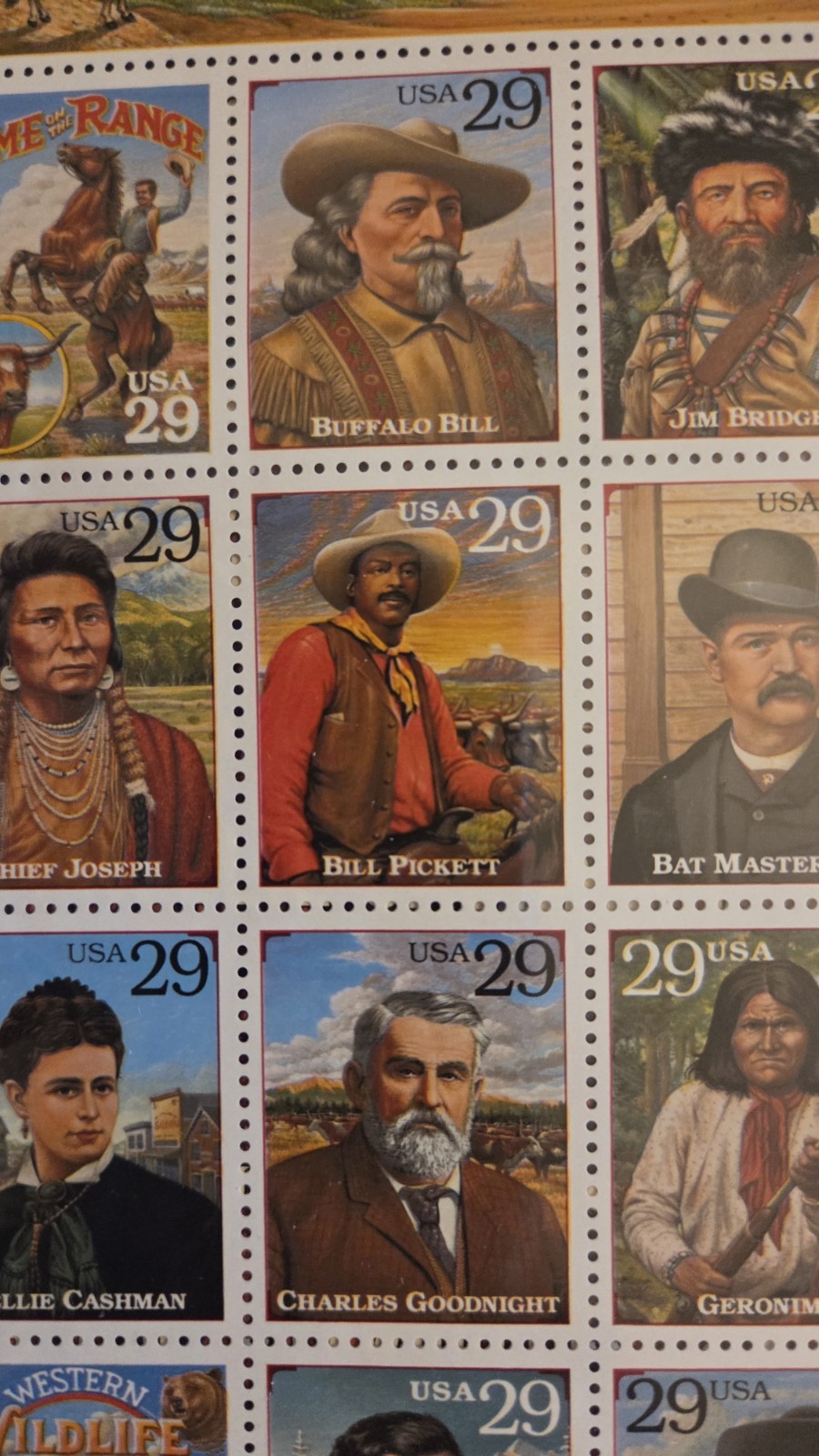 United States Sc# 2870 Legends of the West Recalled Error Sheet Mint MNH + BOOK