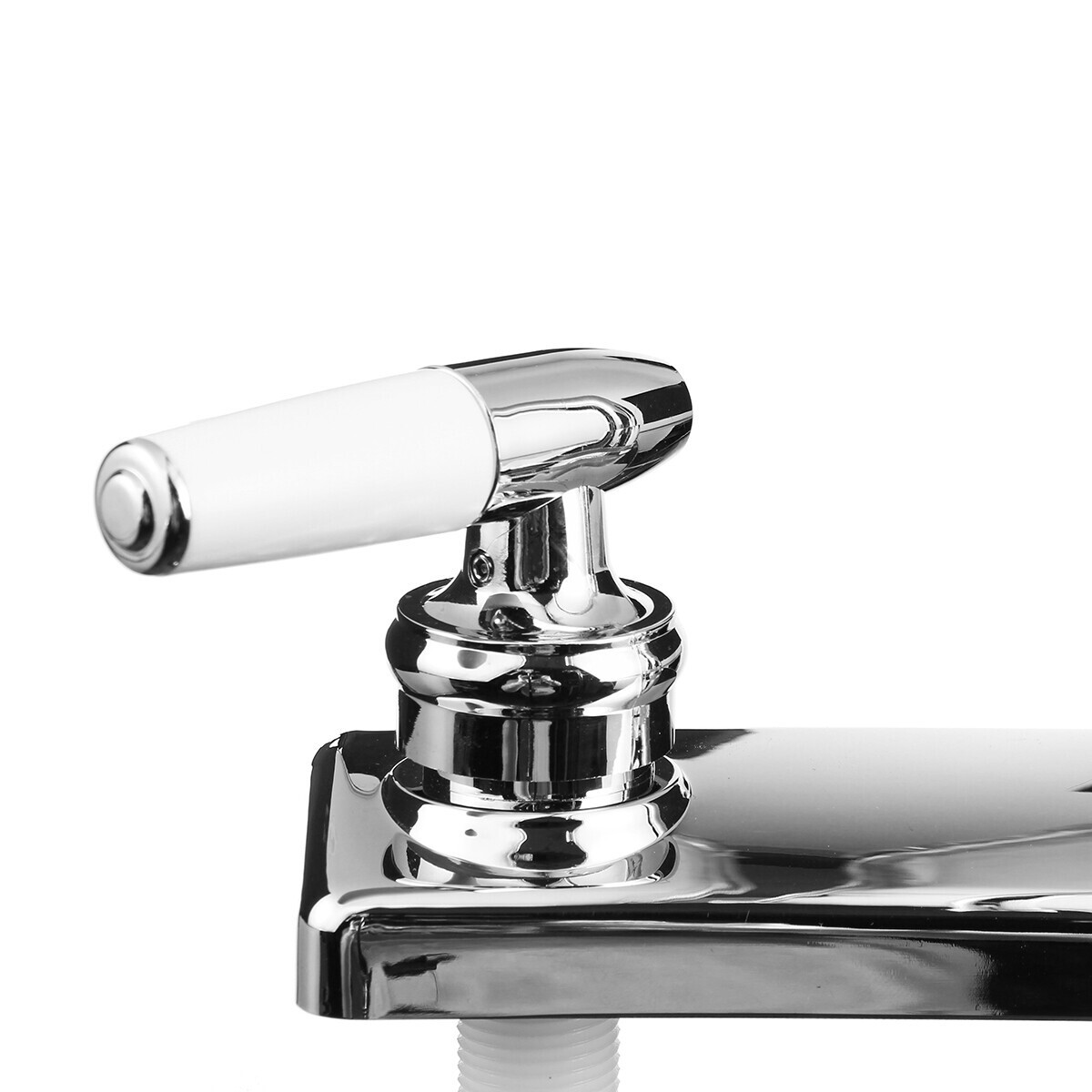 8Inch Chrome High Arc Kitchen Faucet 2Handle Sink Mixer Tap Deck Mounted Plastic