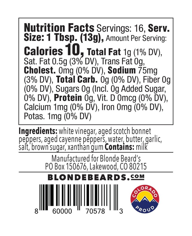 Blonde Beard's Holy Hell Buffalo Sauce