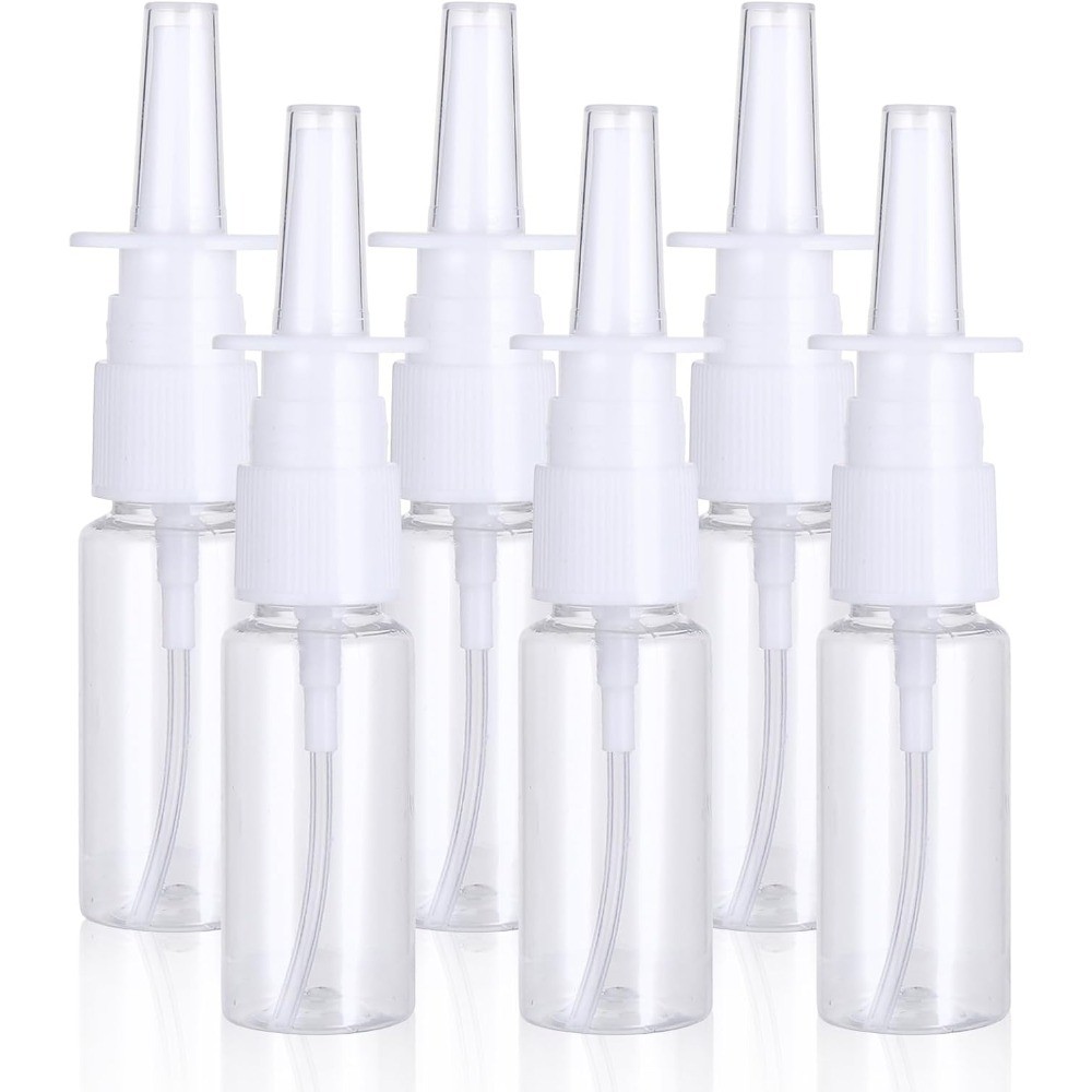 Refillable Empty Nasal Spray Bottles 20ml PET Plastic Atomizer for Saline