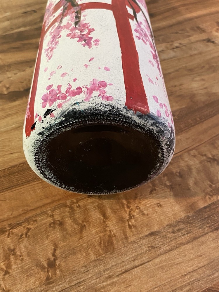 Handpainted Wine Bottle Labeled Misawa 15½"
