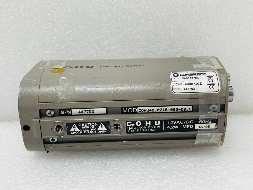 COHU Solid State Laser Camera Coherent Model COHU48 / USED - FREE SHIPPING