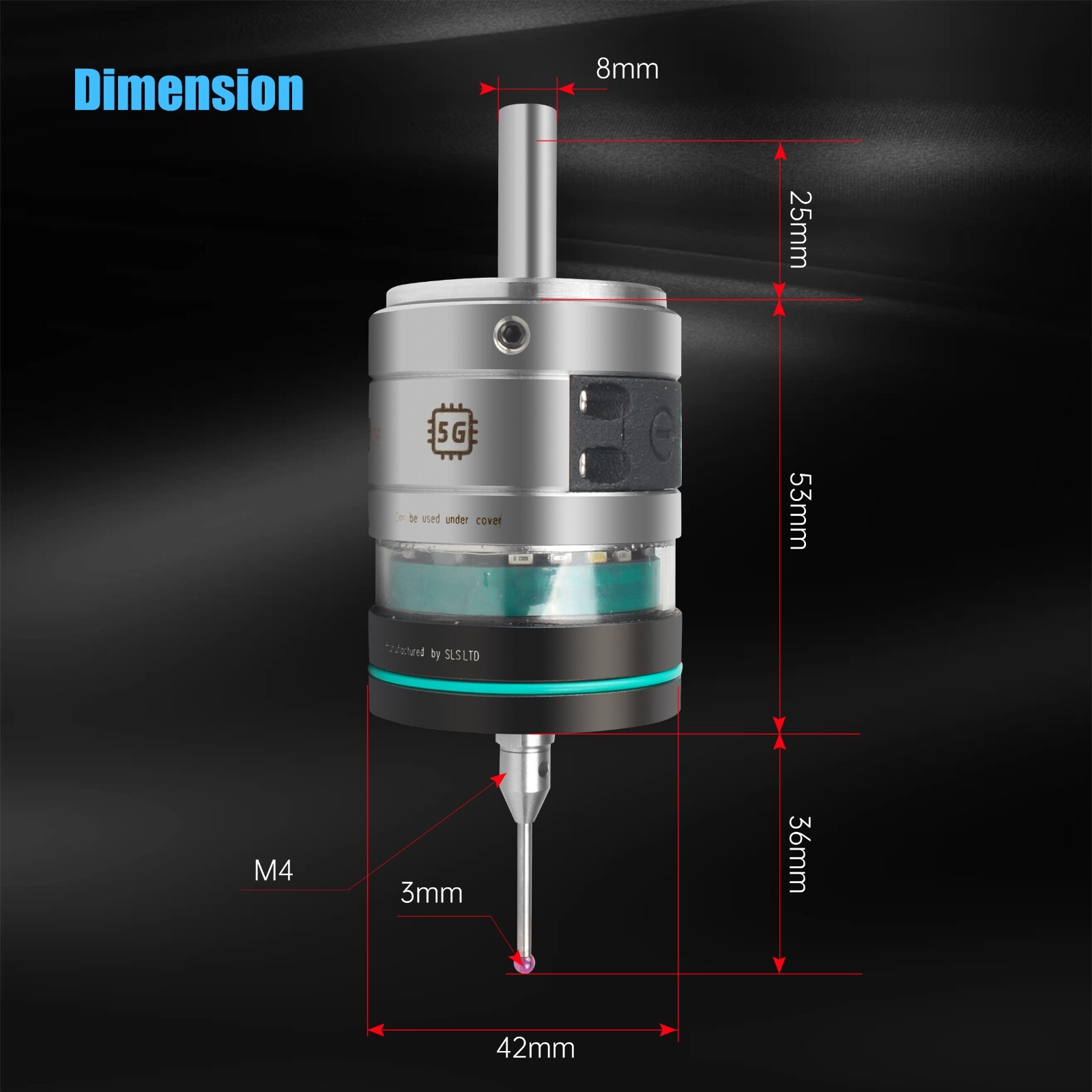 【US】CNC Wireless 3D Probe Finder with Receiver,LED display 0.001mm Accuracy IP67