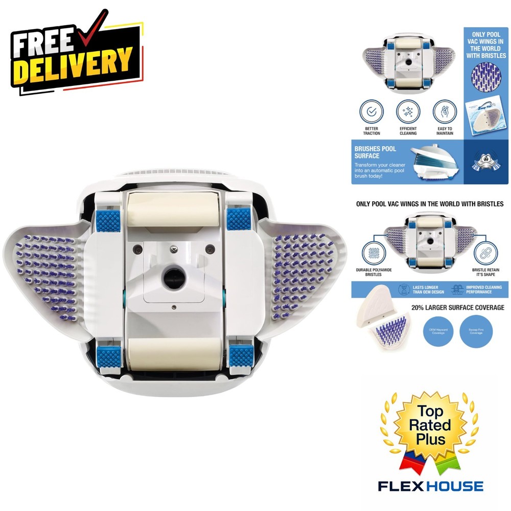 Durable Replacement Pool Vac Wings for All Hayward Models - Bristle Design