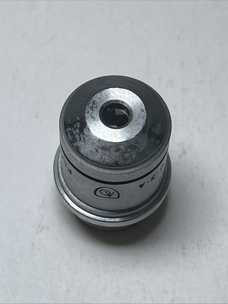 AO Spencer Microscope Objective PLAN ACHRO 4/.12 1017 Used