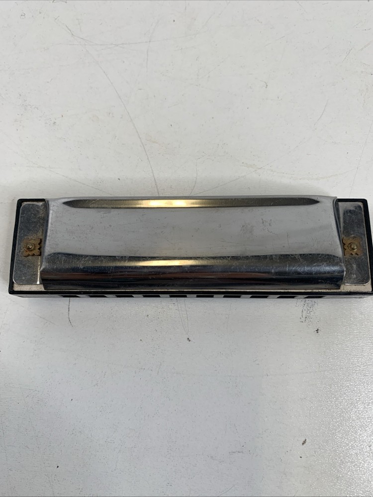 Harmonica 4" 10 hole Silver With Black