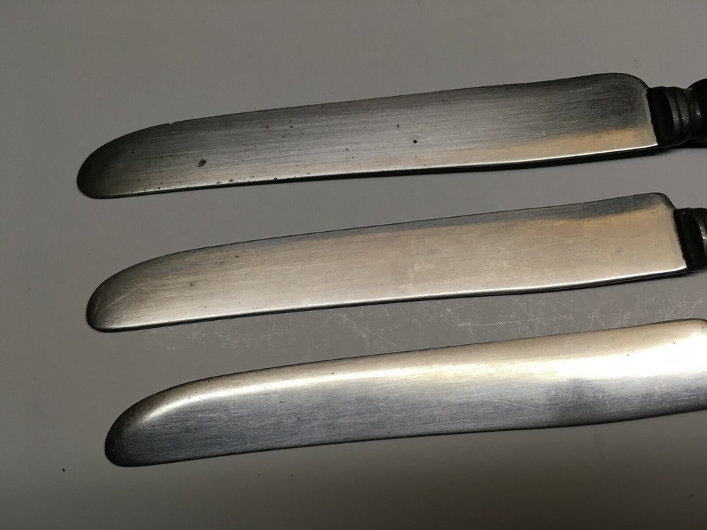 3 pcs Stainless 2-Tone Bakelite Flatware Knives