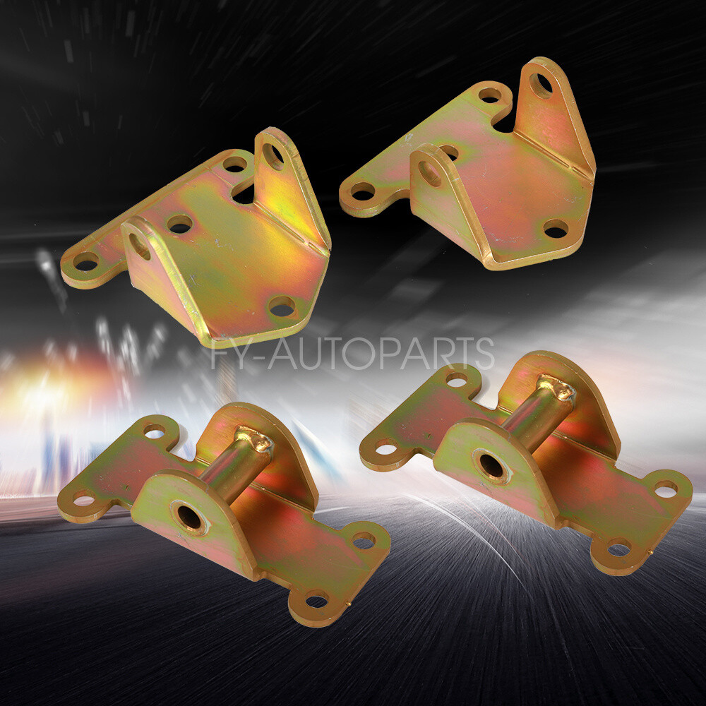 4PCS SBC BBC Solid Motor Engine Mount Combo Fits 73-90 Camaro Firebird Impala