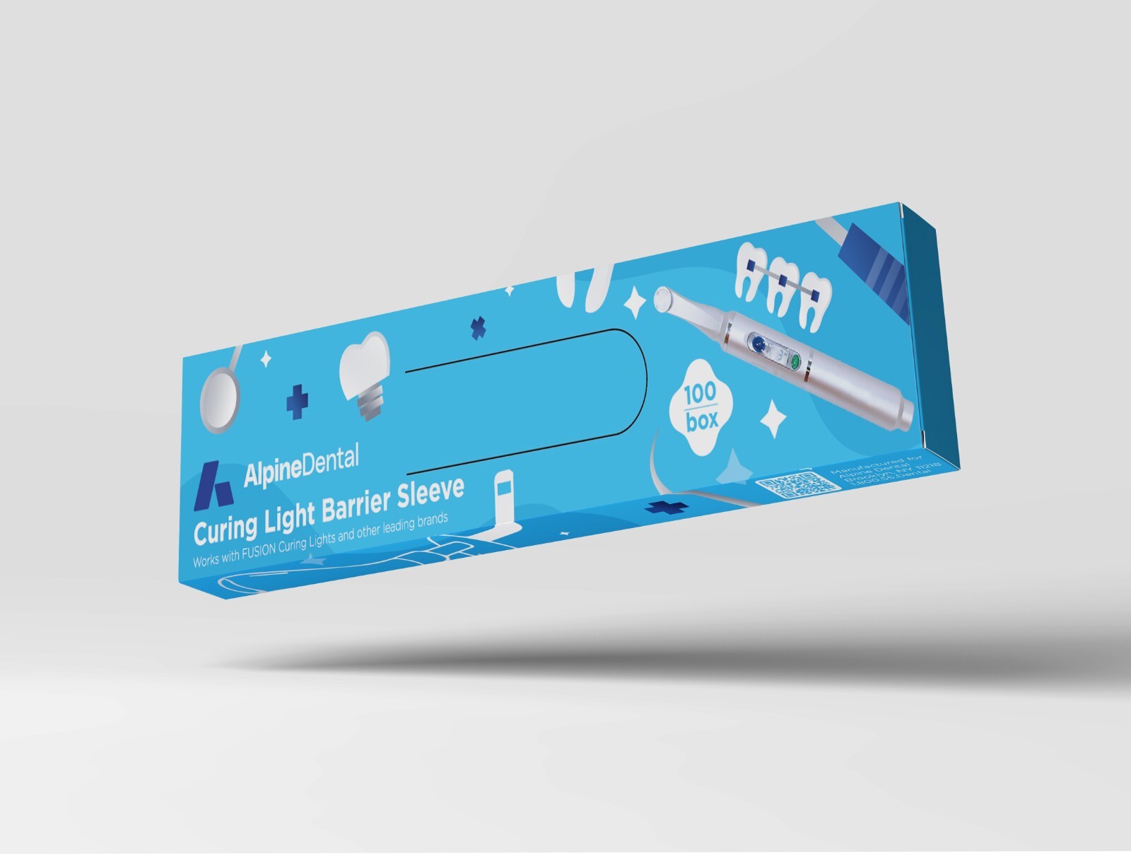 ALPINE DISPOSABLE BARRIER SLEEVES FOR LED CURING LIGHT - 100/PK comp. to Fusion