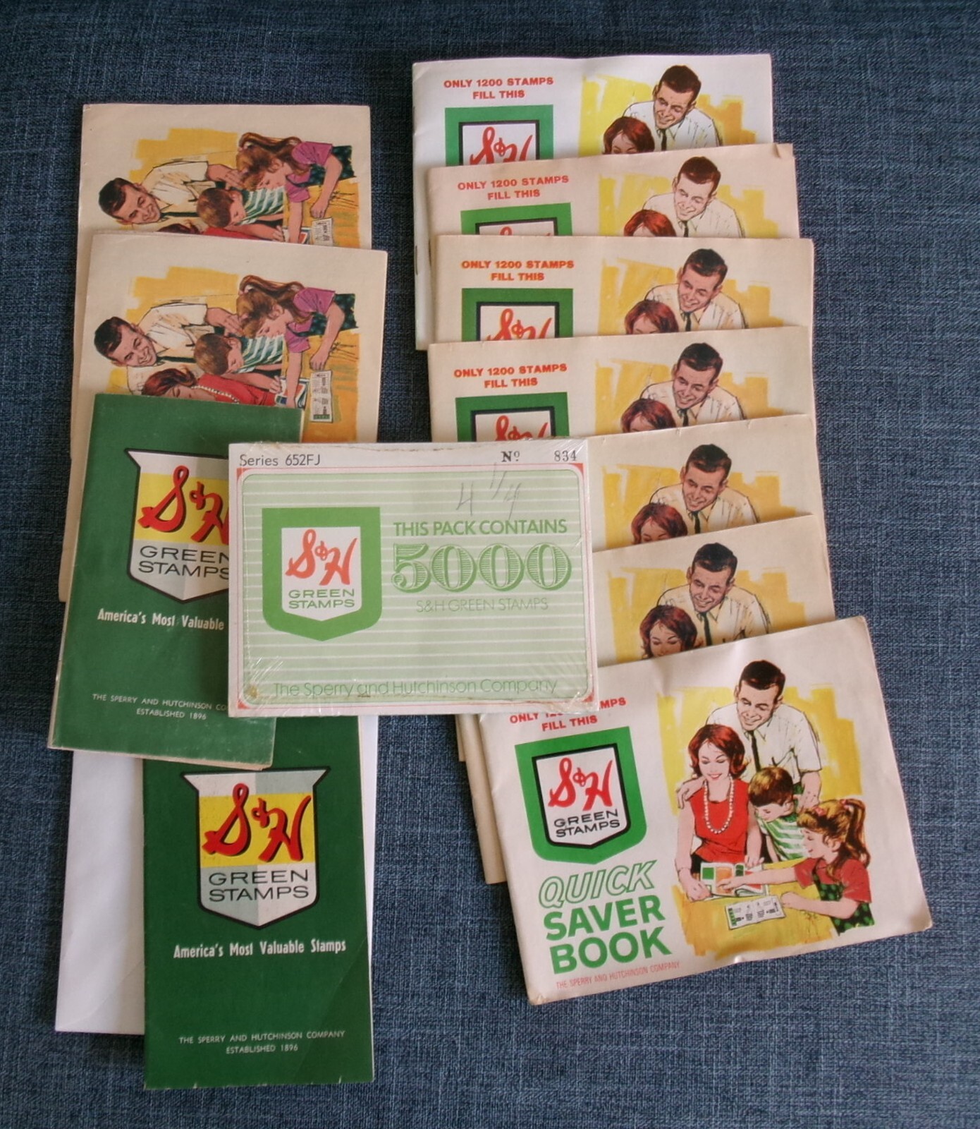 S&H Green Stamps Pack of 5000, Disneyland, Quicksaver Books Full, Partial, Empty