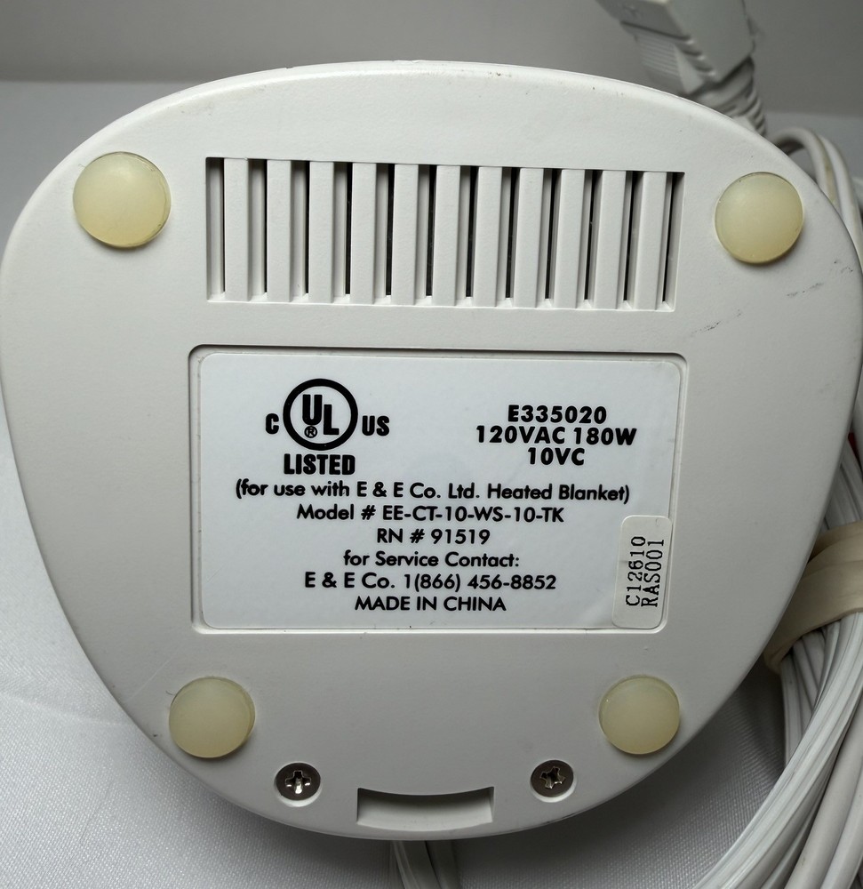 Warmspun Electric Blanket Controller Model #EE-CT-10-WS-10-TK