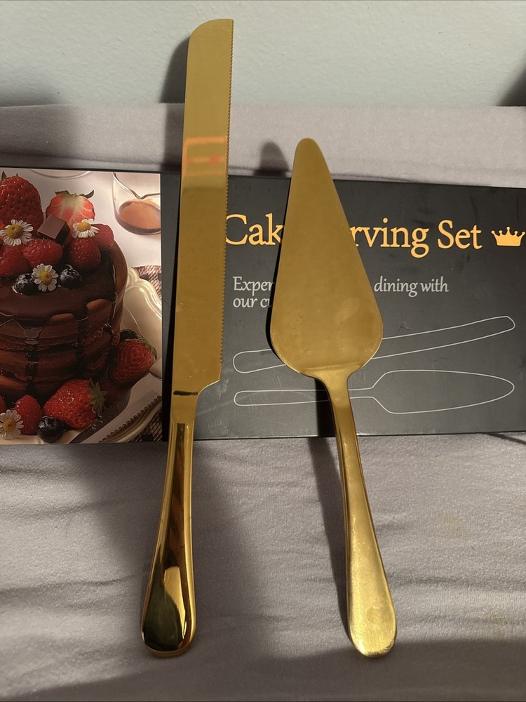 Cake Serving Set Gold