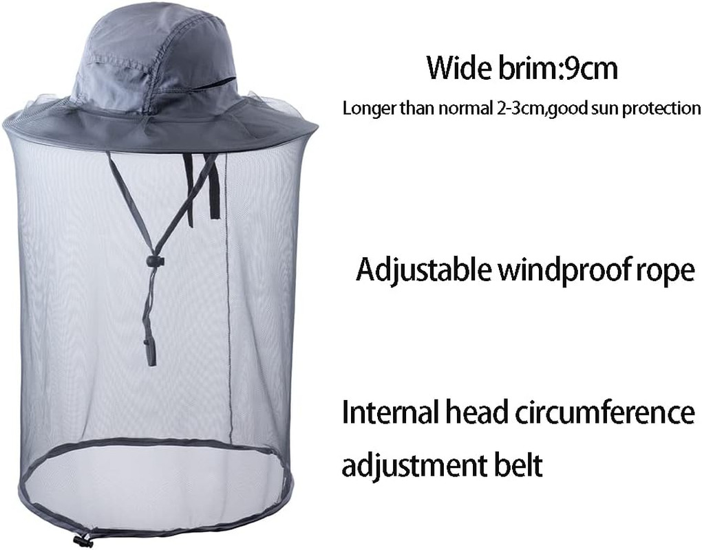 Head Net Hat Beekeeping Beekeeper Bee Veil Hat Hunting Netting Mesh Hood Cap Bee