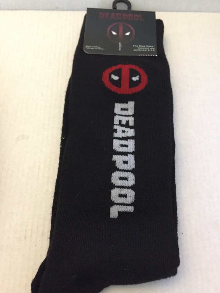 NEW Marvel Deadpool Unisex Crew Socks Size 6-12